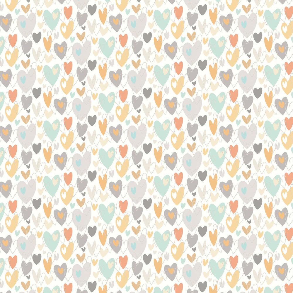 Pop Hearts Wallpaper - Honey Mallow - by Ohpopsi