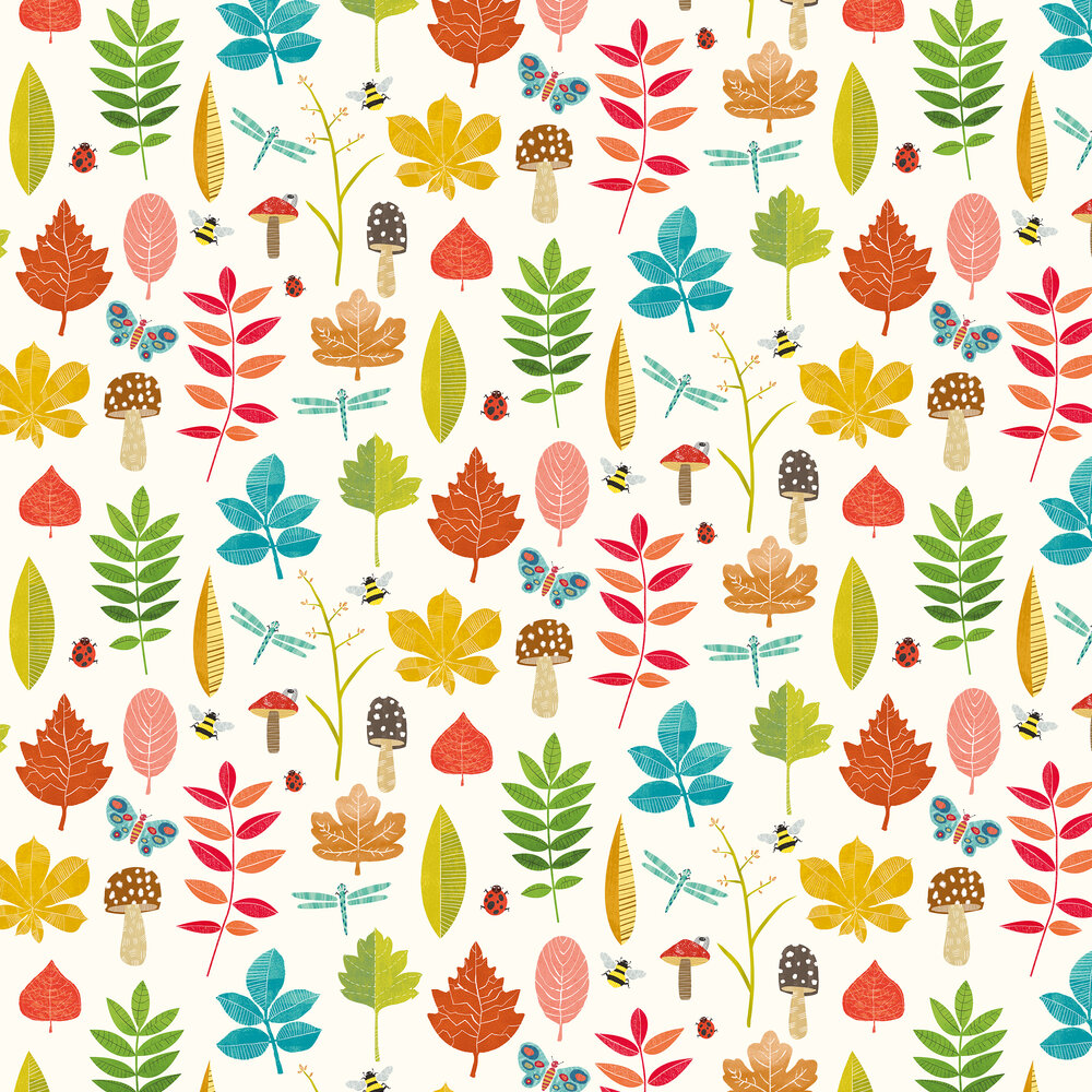 Forest Floor Wallpaper - Marmalade - by Ohpopsi