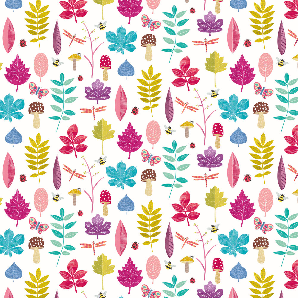 Forest Floor Wallpaper - Dolly Mixture - by Ohpopsi