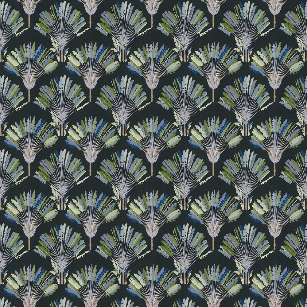 Feather Chic Wallpaper - Navy - by Albany