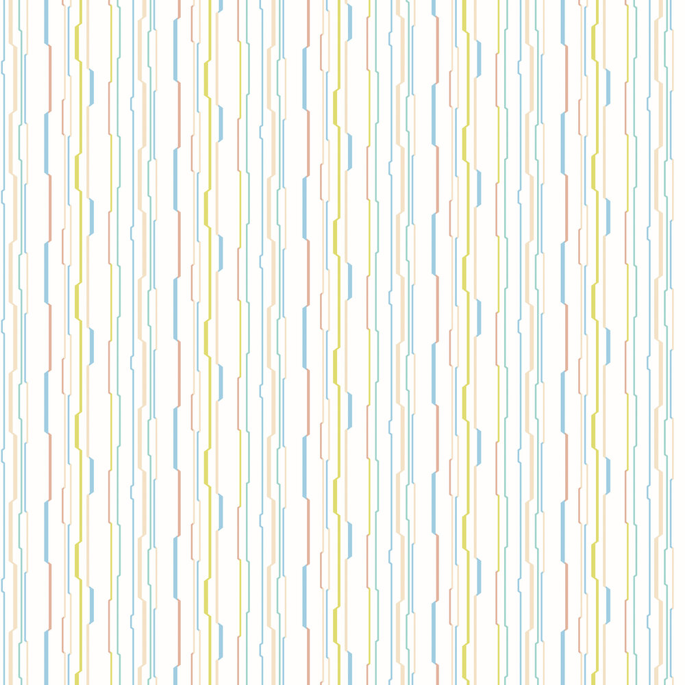 Wibble Wobble Wallpaper - Marshmallow - by Ohpopsi