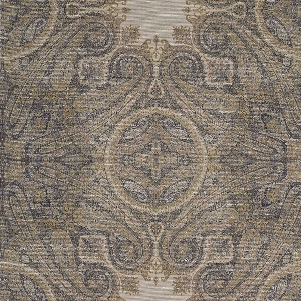 Elswick Paisley (Sold by the metre) Wallpaper - Blue Umber - by Zoffany