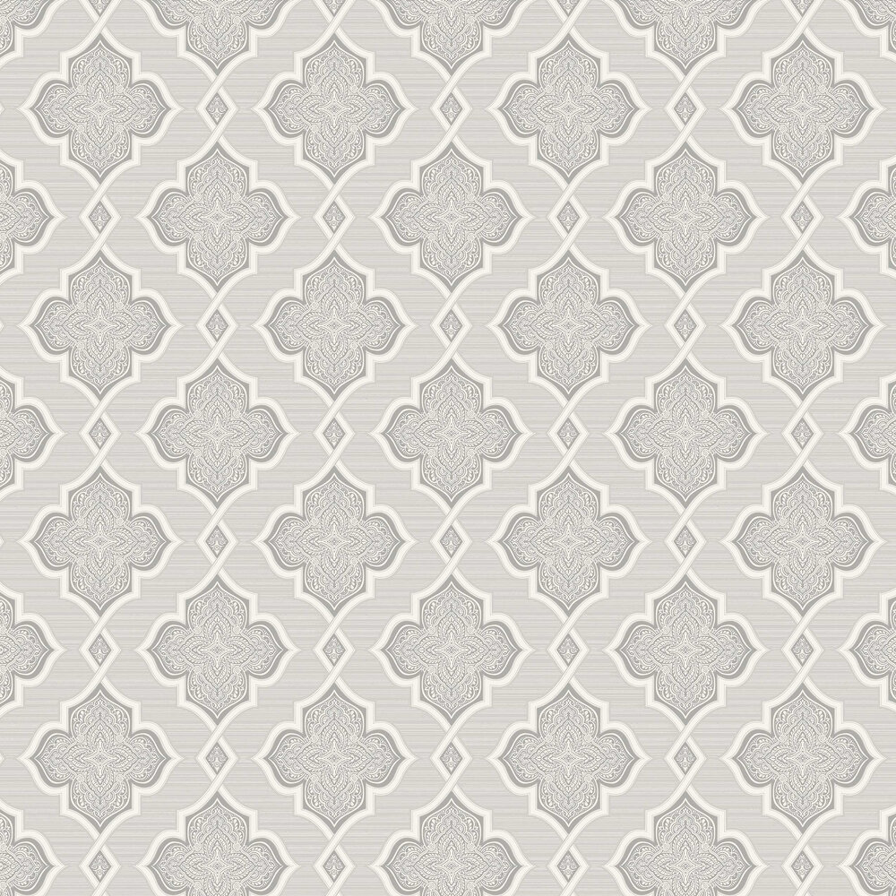 Trellis Wallpaper - Grey - by Etten