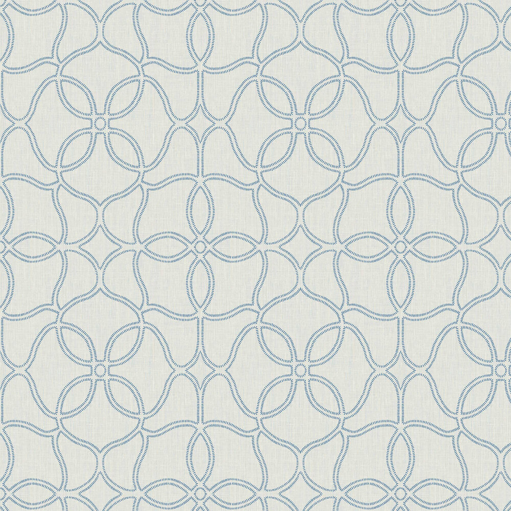 Simple Persian Allover Wallpaper - Blue - by Etten