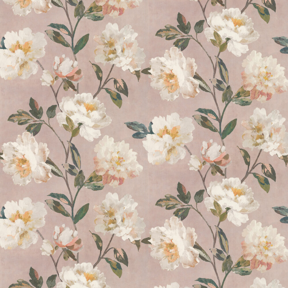 Odelia Wallpaper - Rose Mist - by Romo
