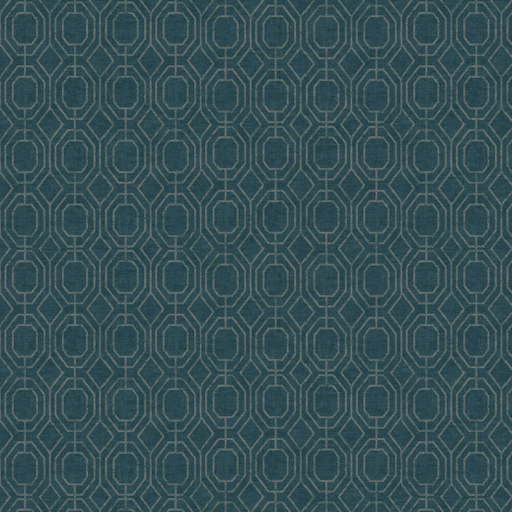 Luxe Geo Wallpaper - Teal - by Superfresco Easy