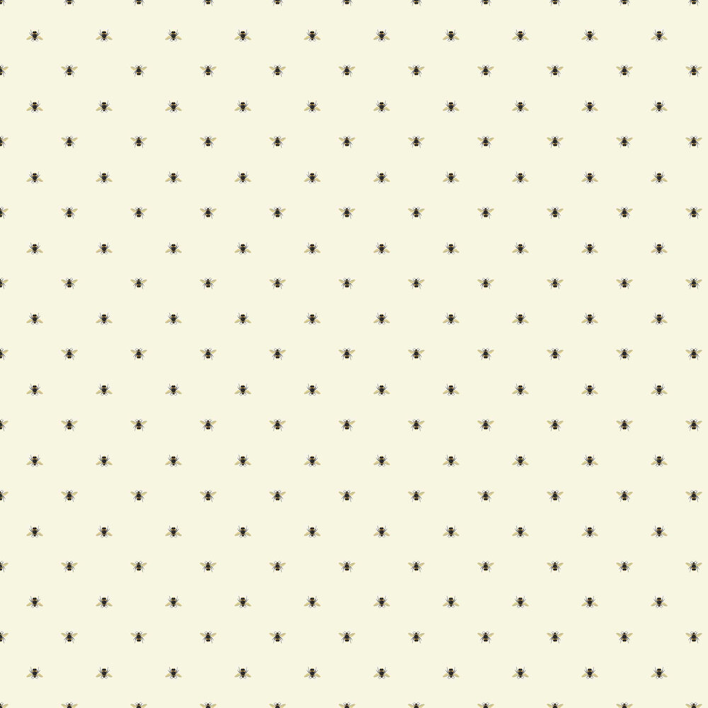 Botanical Bee Wallpaper - Creme - by Joules