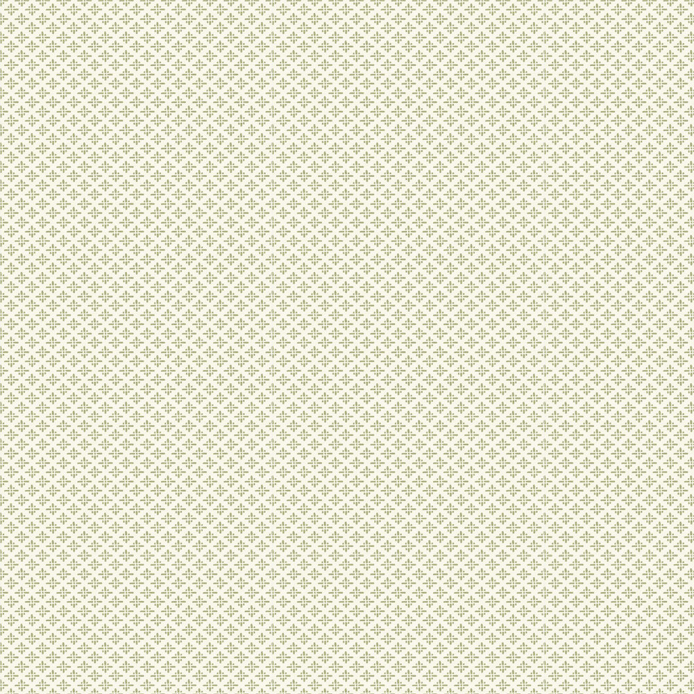Beckett Star Wallpaper - Olive Green - by Joules