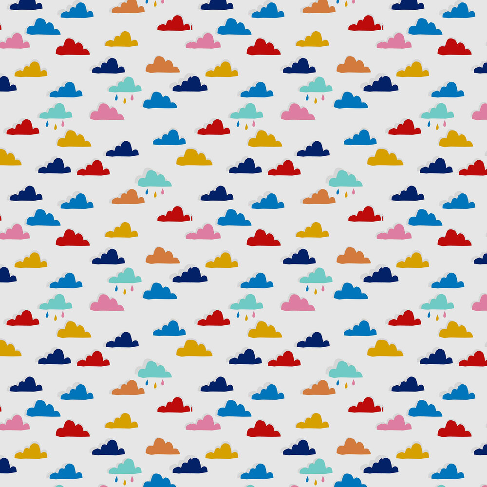 Whatever The Weather Wallpaper - White/Rainbow - by Joules