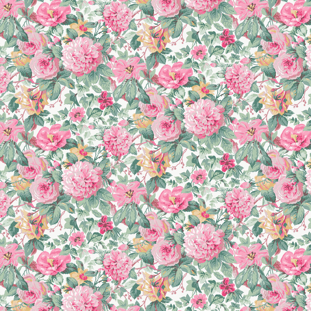 Aveline Wallpaper - Rose - by Laura Ashley