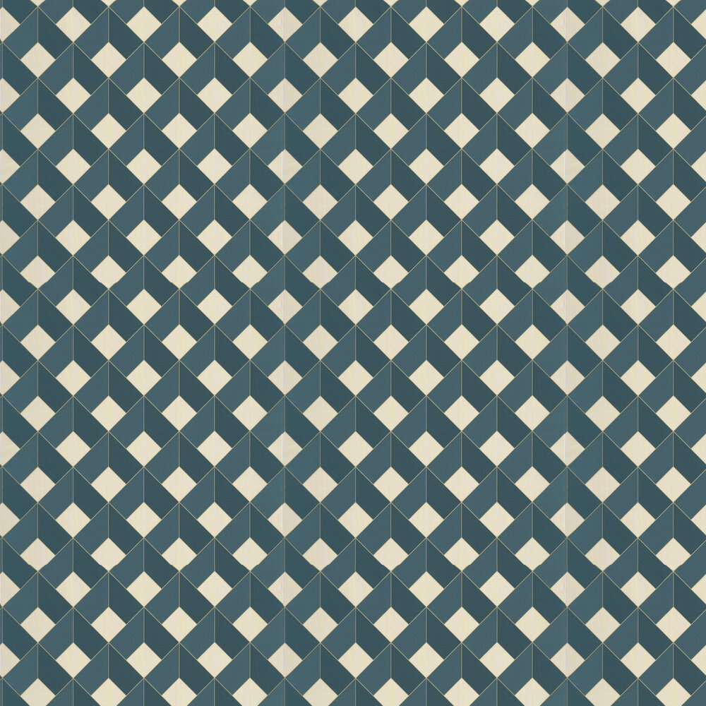 Square Wallpaper - Teal Blue - by Caselio