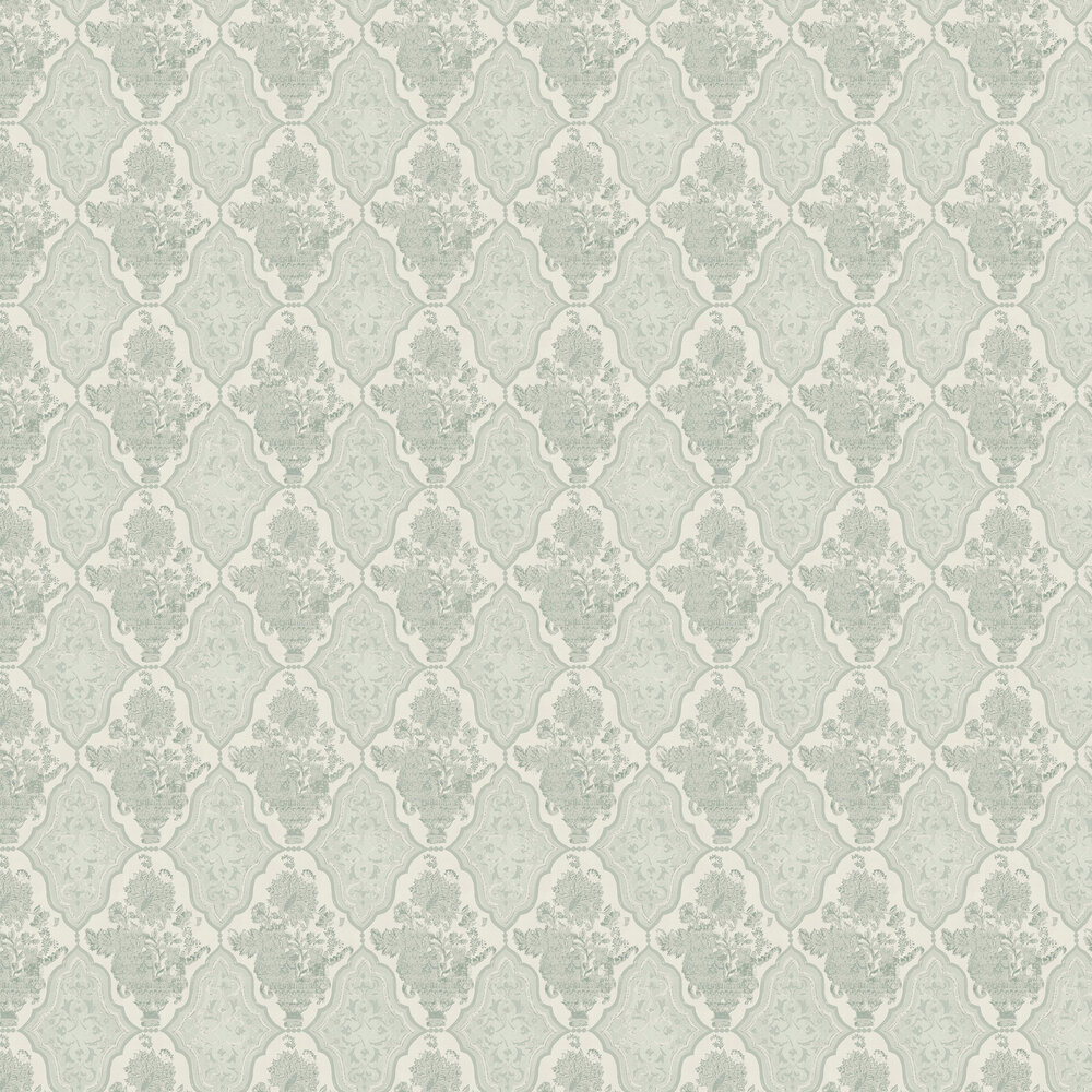 Cameo Vase Wallpaper - Mist - by Dado Atelier