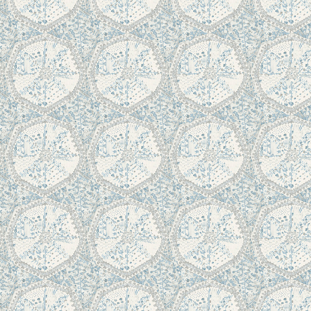 Suzette Wallpaper - Powder Blue - by Dado Atelier