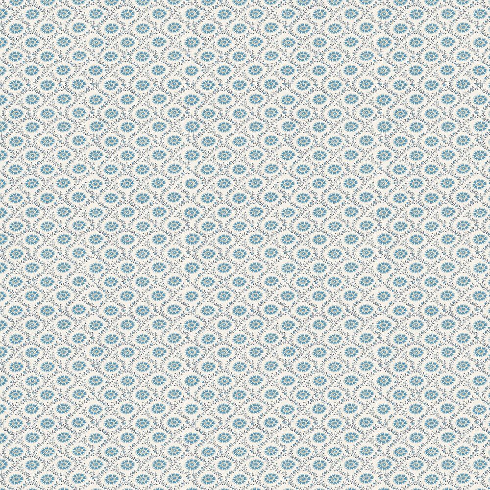 Floral Ogee Wallpaper - Blue - by Dado Atelier