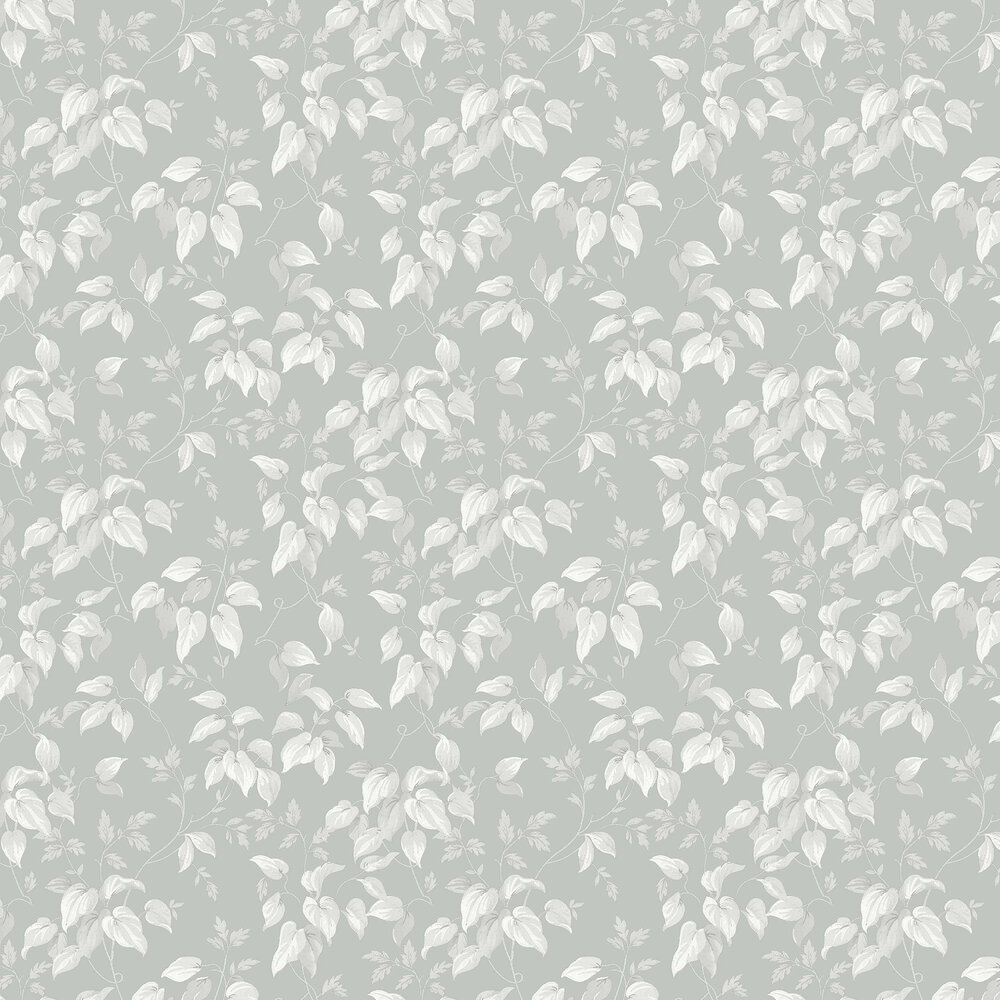 Trail Flower Wallpaper - Grey - by Next