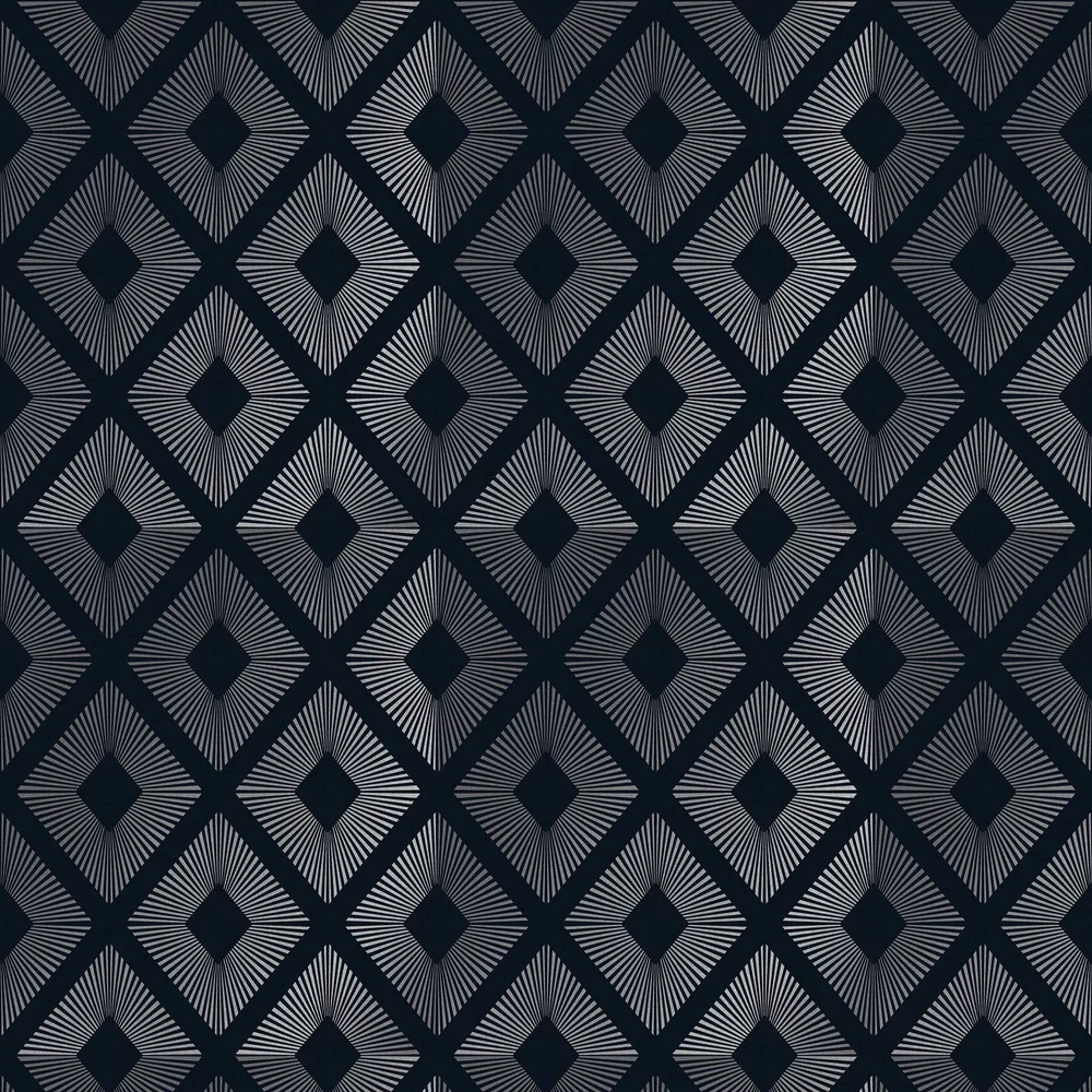 Deco Triangle by Next - Blue - Wallpaper : Wallpaper Direct