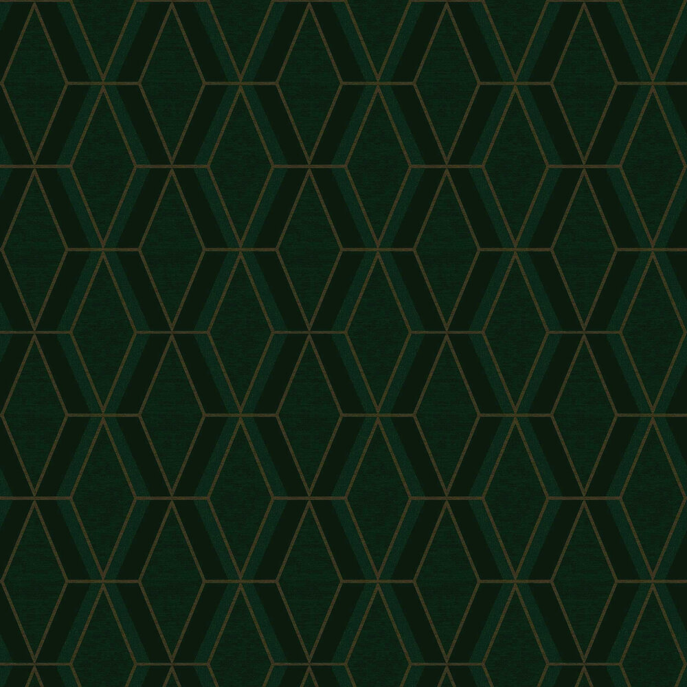 Optical Triangle Wallpaper - Green - by Next