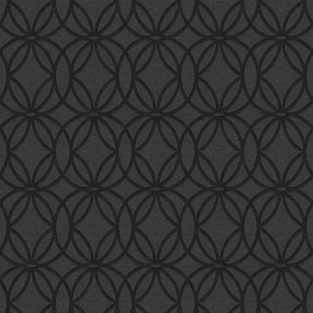 Luxe Eclipse Wallpaper - Charcoal - by Next