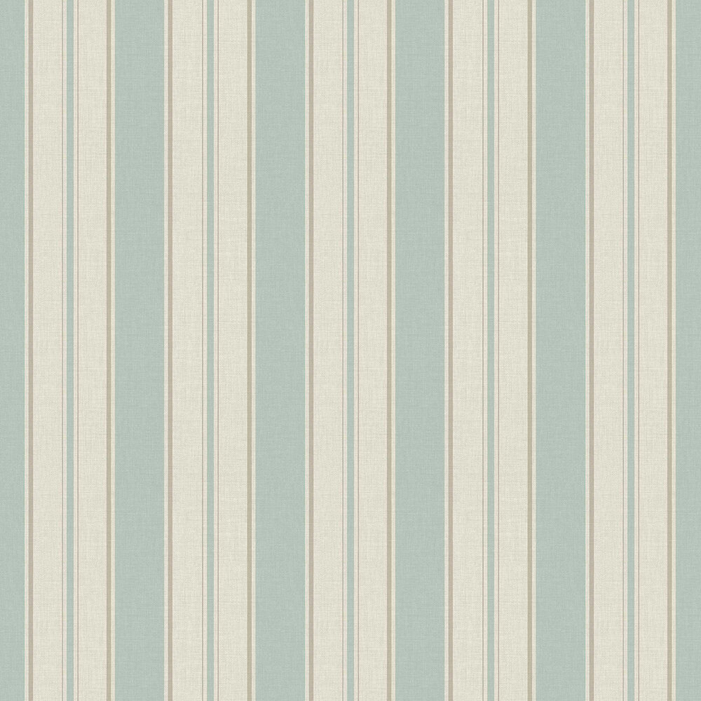Country Stripe Wallpaper - Duck Egg - by Next