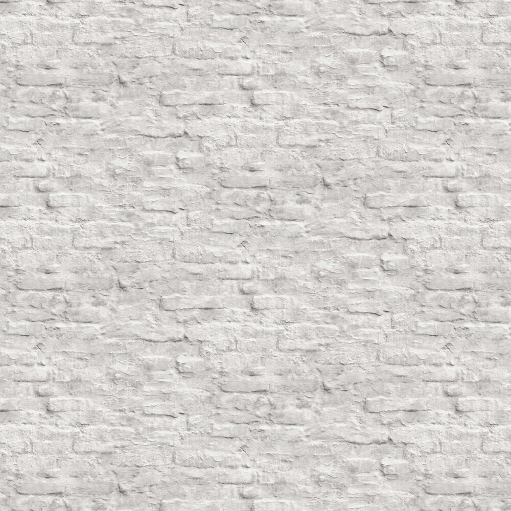 Contemporary Brick Wallpaper - White - by Next