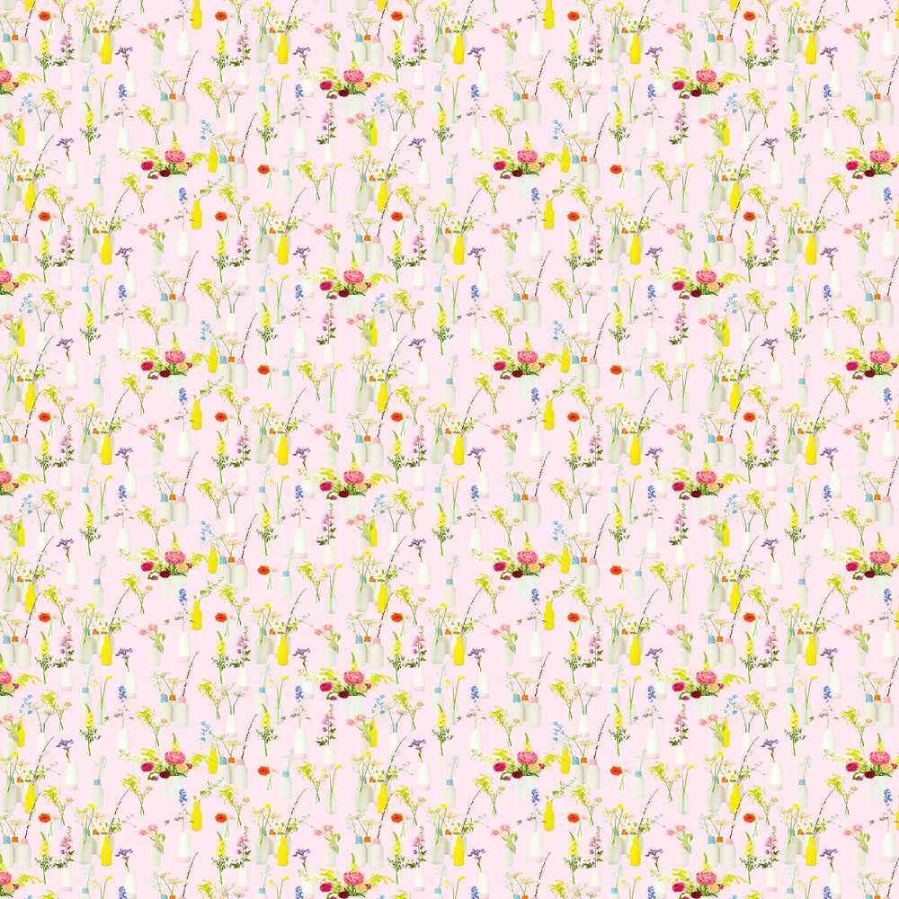 Isabelle Pink Garden Wallpaper - by Ella Doran