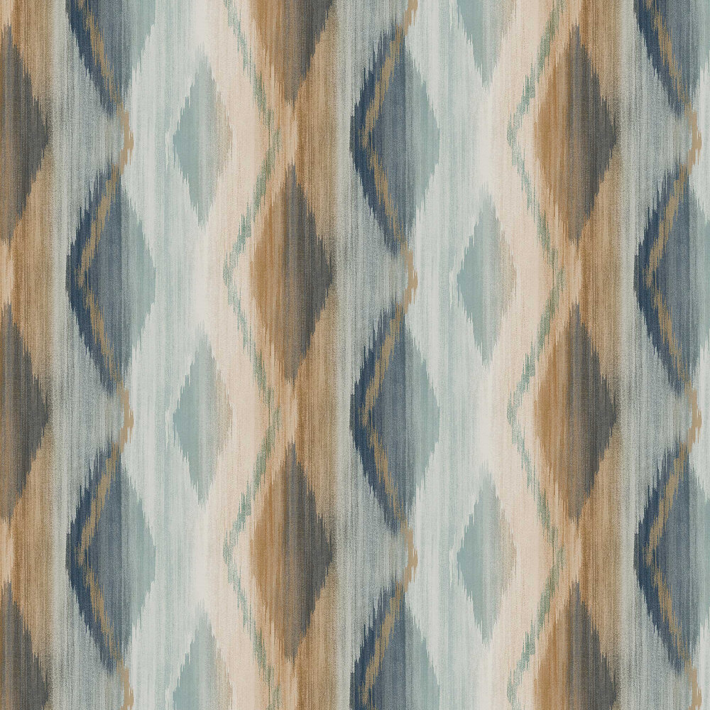 Abstract Ikat Wallpaper - Orange - by Next