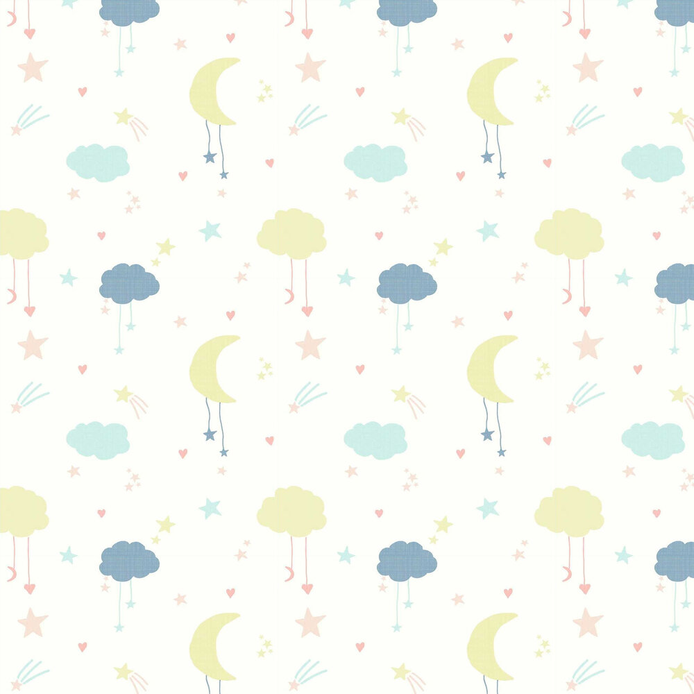 Moon & Stars Wallpaper - Multi Coloured - by Next