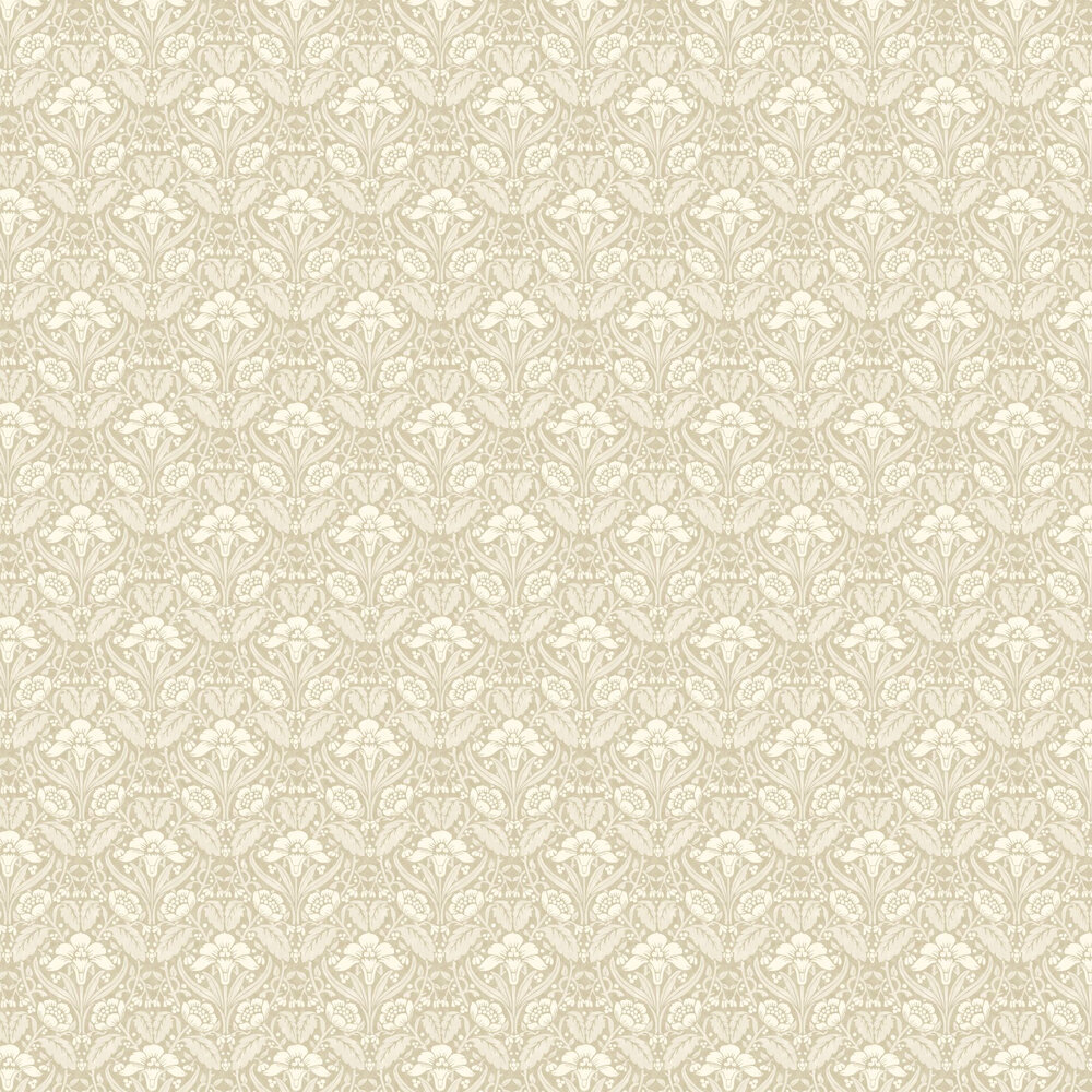 Iris Meadow Wallpaper - Linen - by G P & J Baker