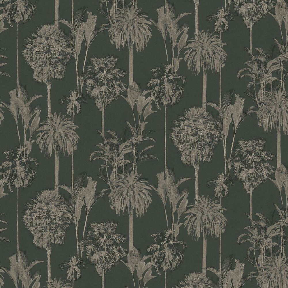 Tropical Treetop Wallpaper - Charcoal - by Eijffinger