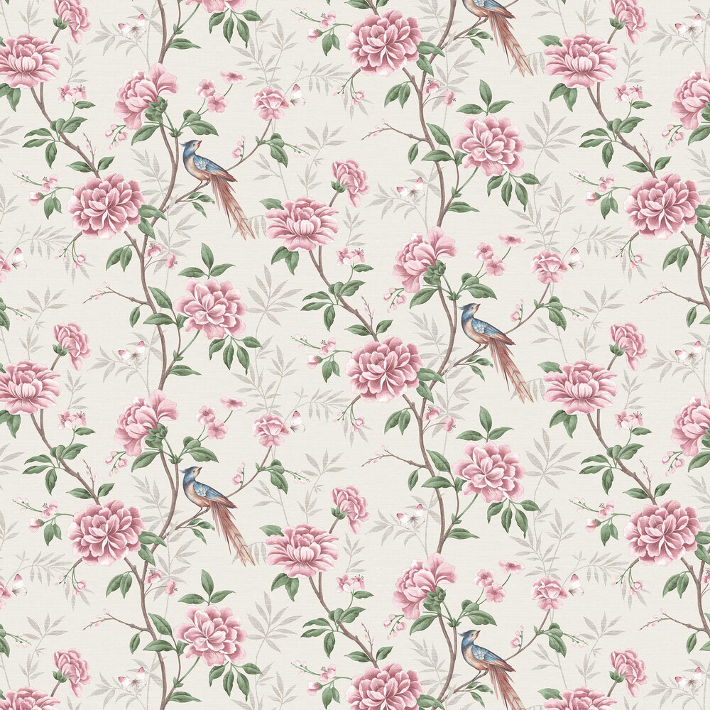 Akina Floral Wallpaper - Natural - by Albany