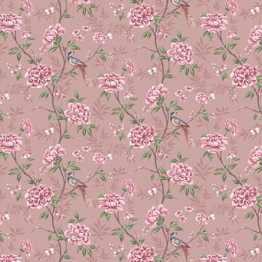 Akina Floral Wallpaper - Blush - by Albany