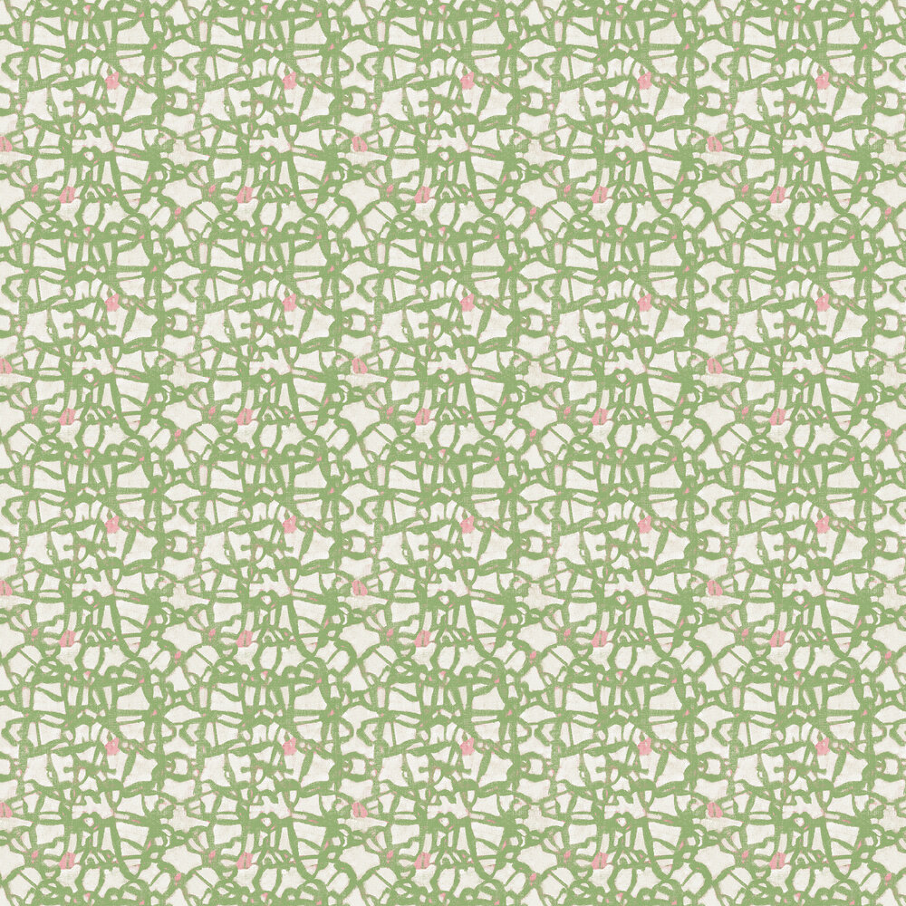 Lineament Wallpaper - Green - by Dado Atelier
