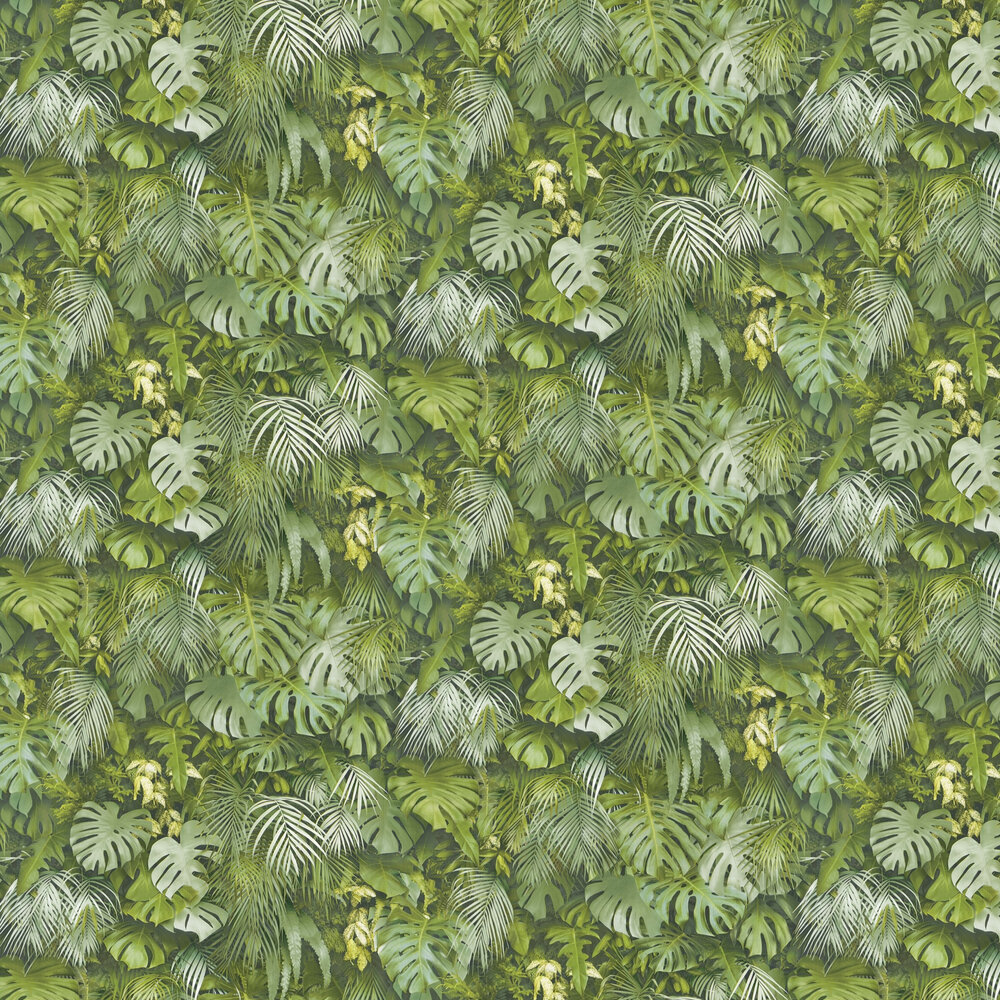 Jungle Wall Wallpaper - Green - by The Wall Cover