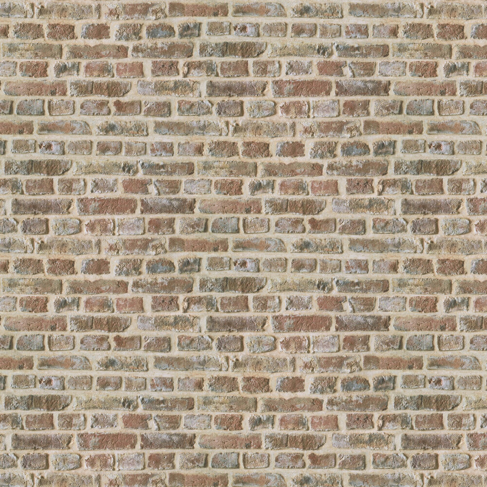 Traditional Brick Wallpaper - Brick Red - by The Wall Cover