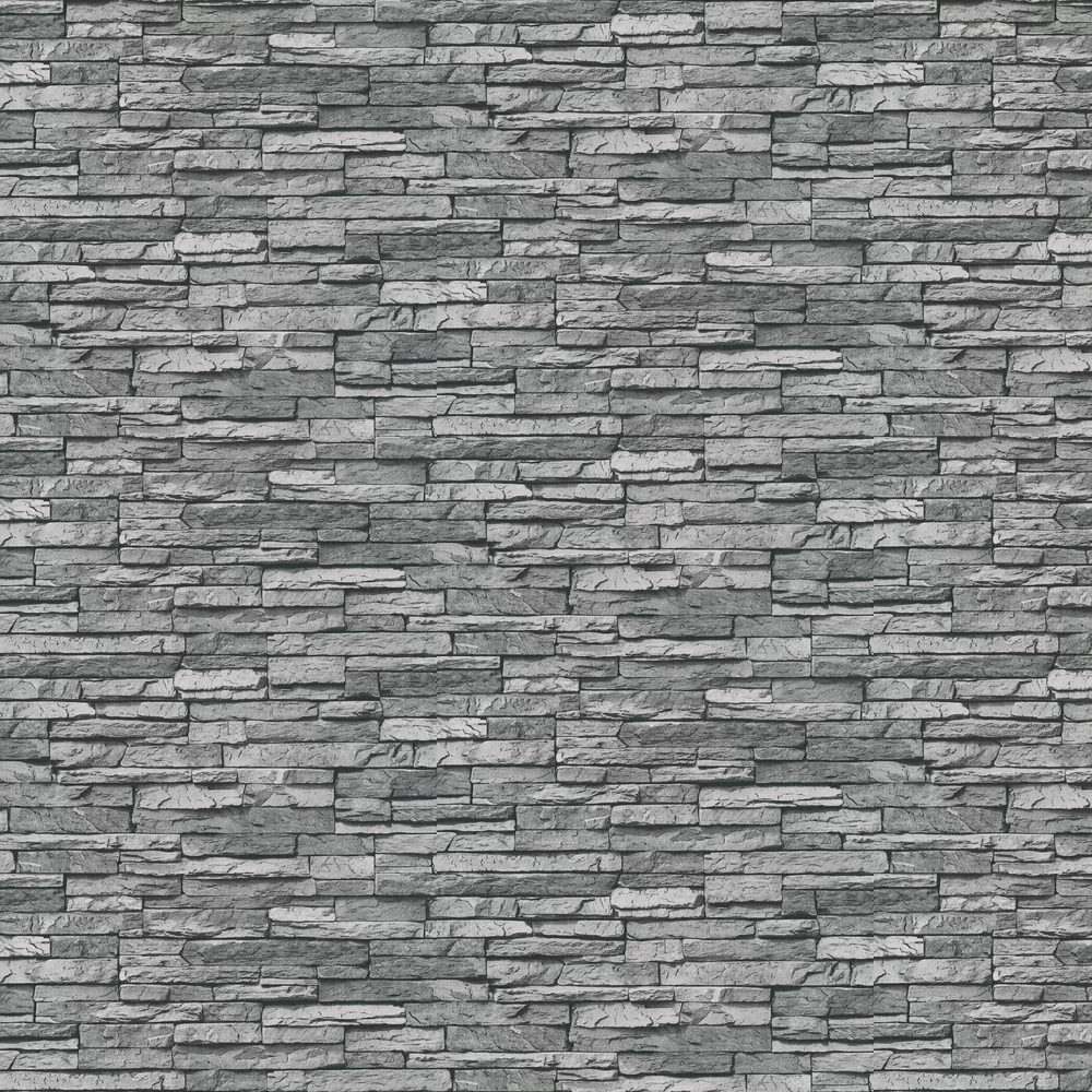 Cotswold Brick by The Wall Cover - Charcoal - Wallpaper : Wallpaper Direct