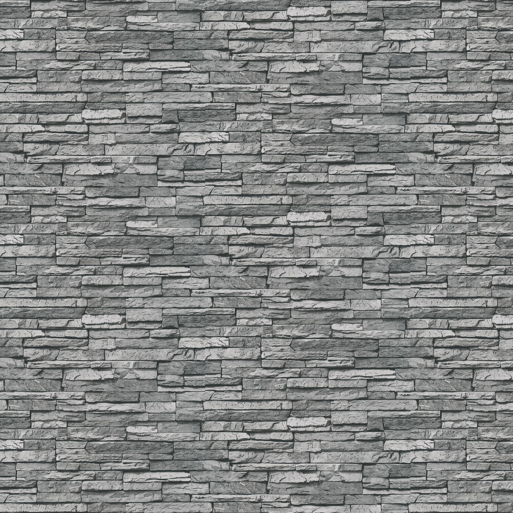 Cotswold Brick Wallpaper - Charcoal - by The Wall Cover