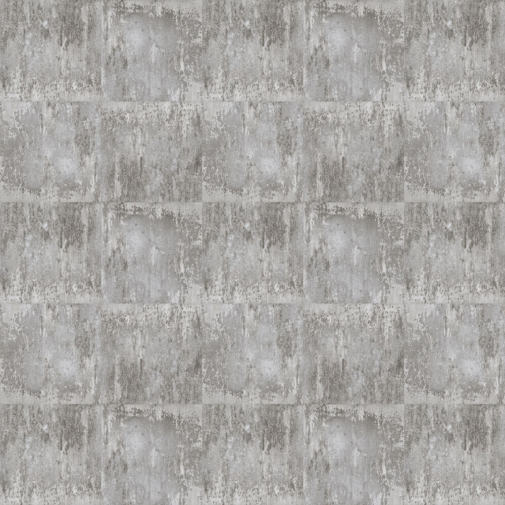 Metal Panel Wallpaper - Silver - by The Wall Cover