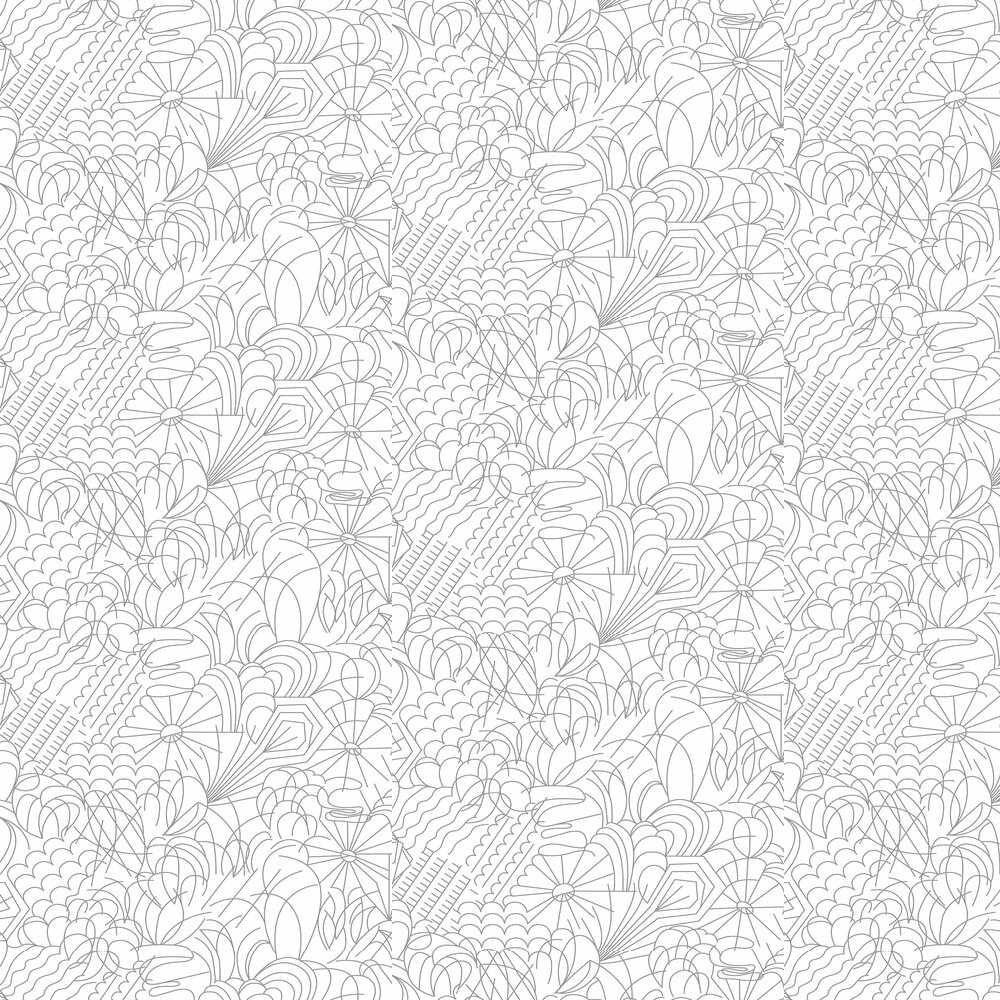 POP Wallpaper - Grey / White - by Erica Wakerly
