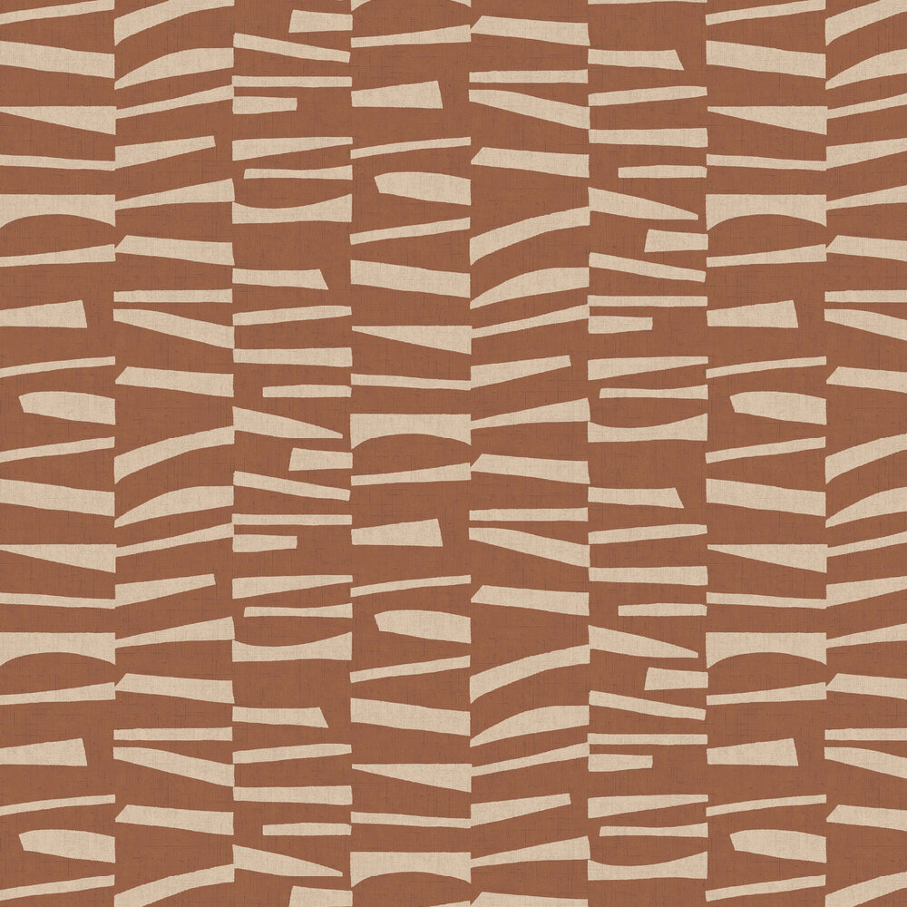 Levels Wallpaper - Terracotta - by Eijffinger