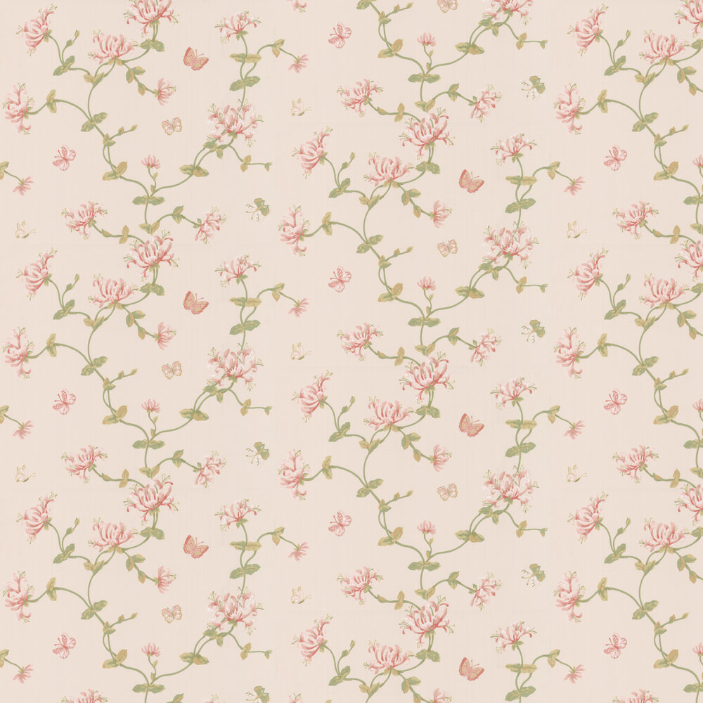 Honeysuckle Garden Wallpaper - Pink - by Colefax and Fowler