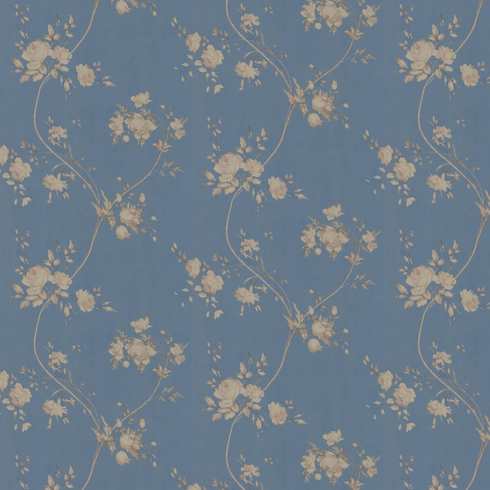 Darcy Wallpaper - Old Blue - by Colefax and Fowler