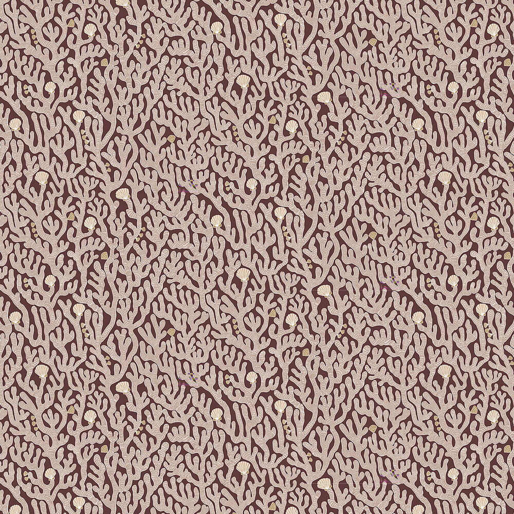 Coral Wallpaper - Spicer Brown - by Josephine Munsey