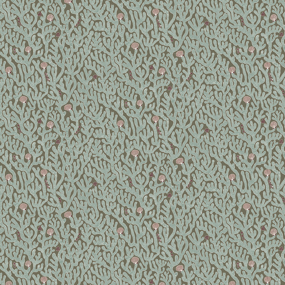 Coral Wallpaper - Osney Blue - by Josephine Munsey