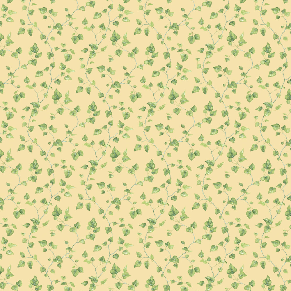 Ivy Wallpaper - Yellow / Green - by Galerie