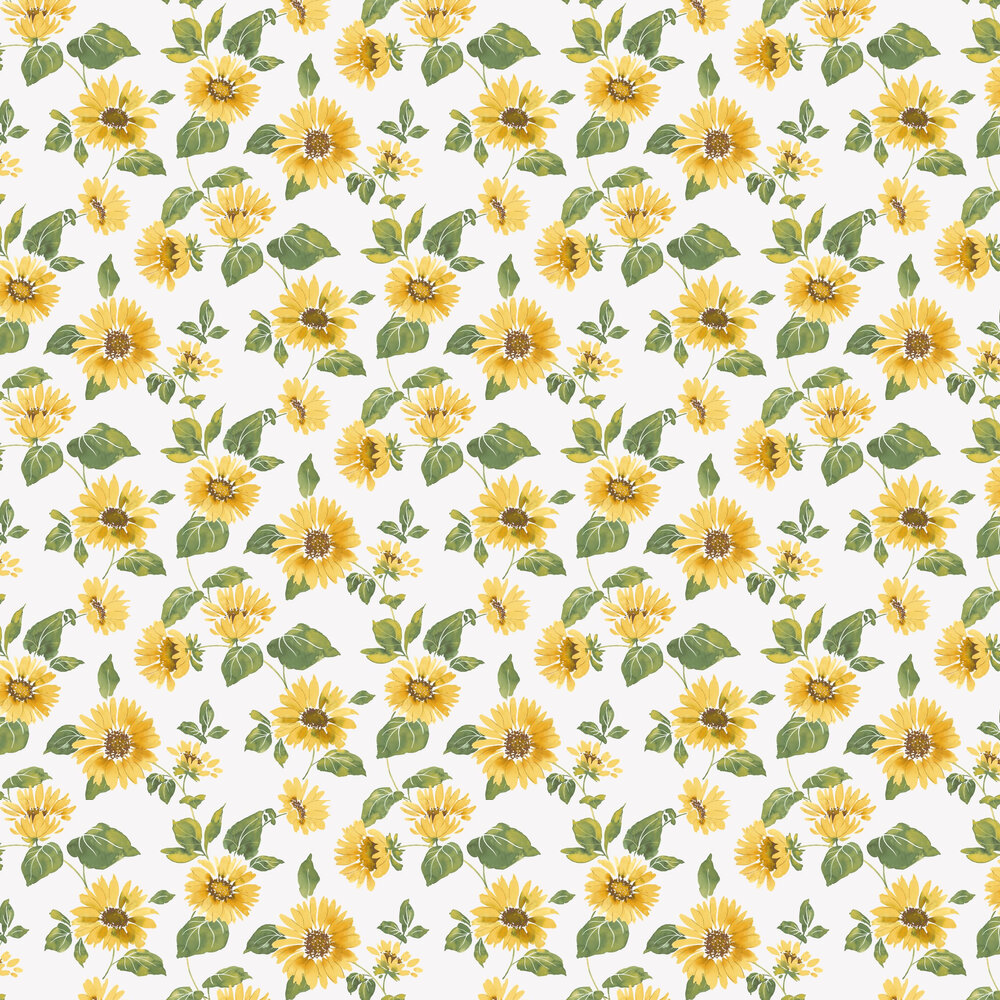Sunflowers Wallpaper - Yellow - by Galerie