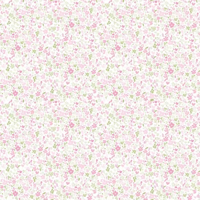 Ditsy Floral by Galerie - Raspberry - Wallpaper : Wallpaper Direct