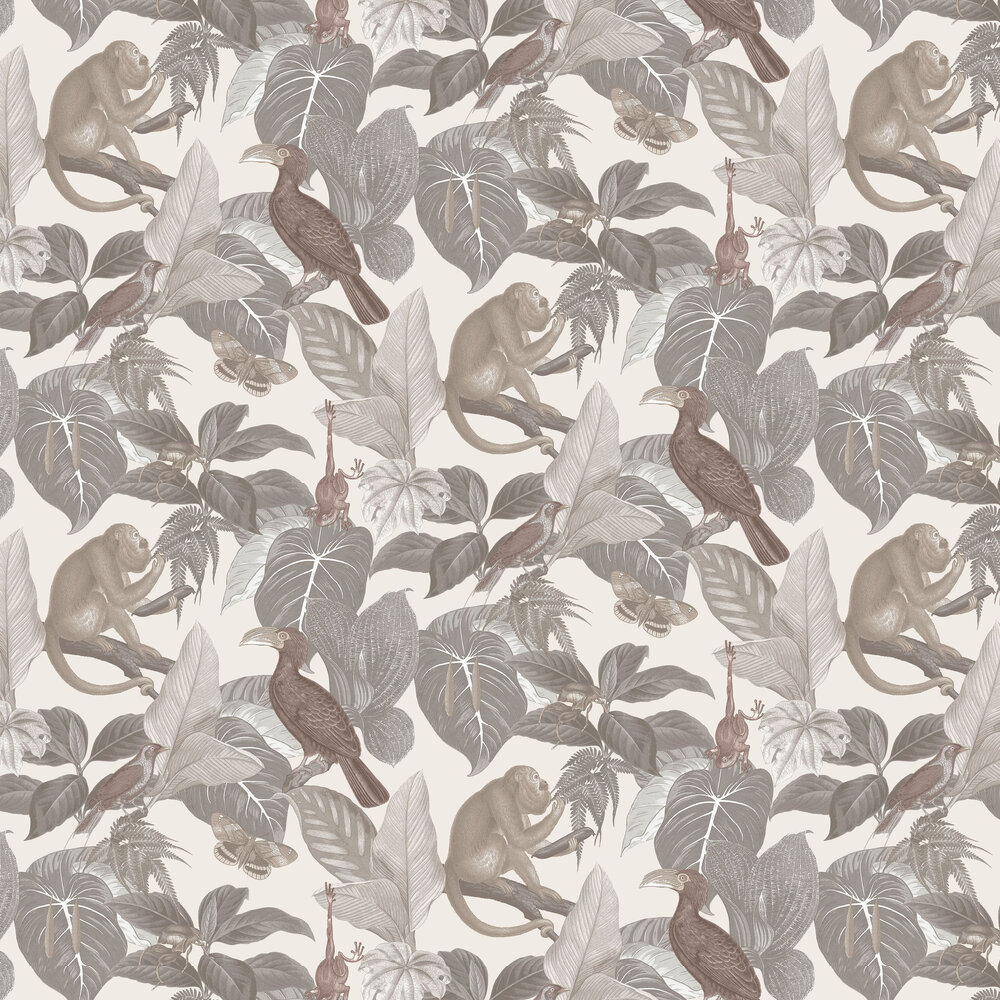 Tropical Life Wallpaper - Grey - by Galerie