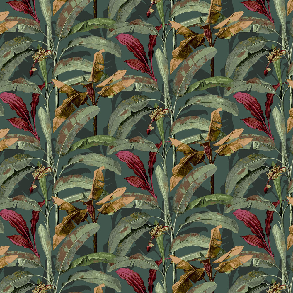 Banana Palm Wallpaper - Green - by Galerie