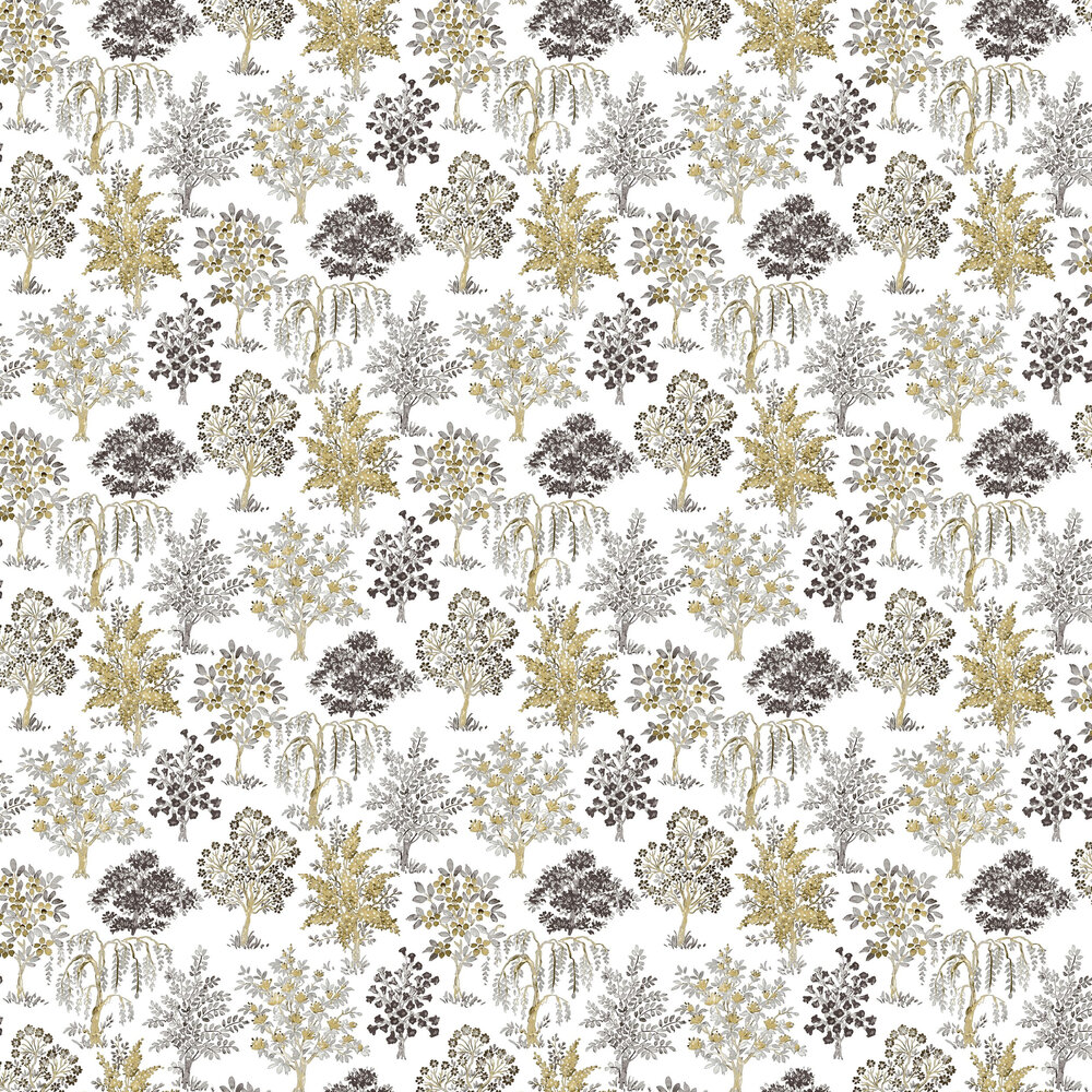 Treescape Wallpaper - Gold - by Galerie