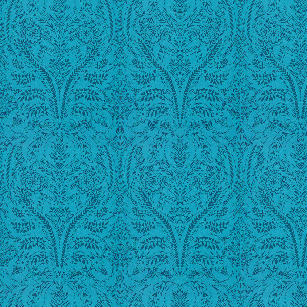Florence Wallpaper - Lagoon/Petrol - by Harlequin
